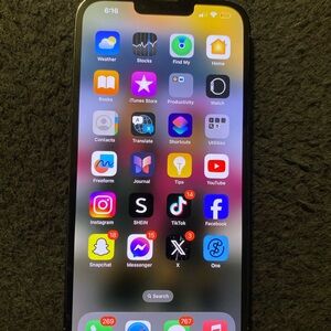 Apple iPhone with Black Frame